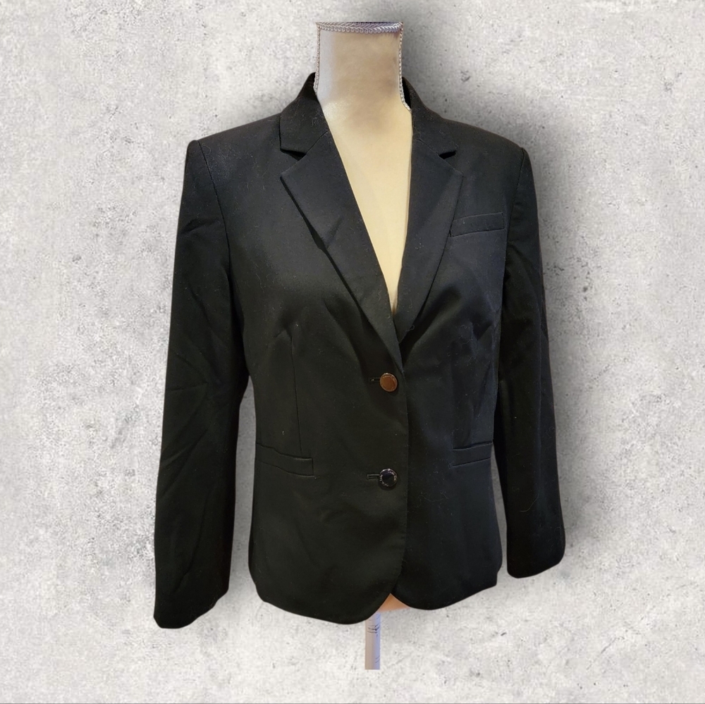 Calvin Klein Women's Classic Black Business Blazer Size 12 Capsule Wardrobe
